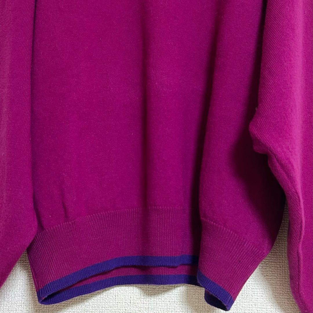 90s KENZO GOLF ケンゾーゴルフ ロゴ刺繍 ウールニット 日本製 1