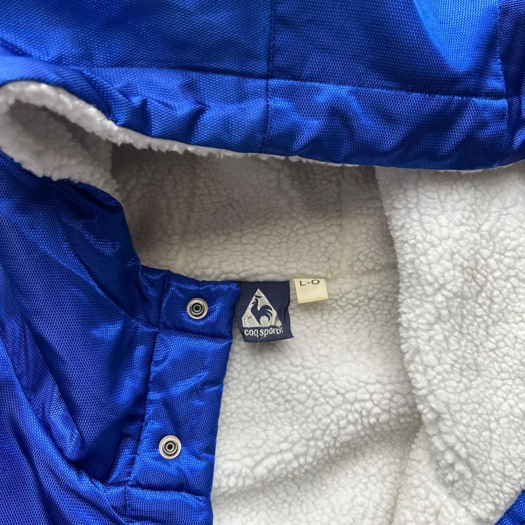 ルコックスポルティフ　ベンチコート　ロングコート　メンズ　ブルー　青　ボア