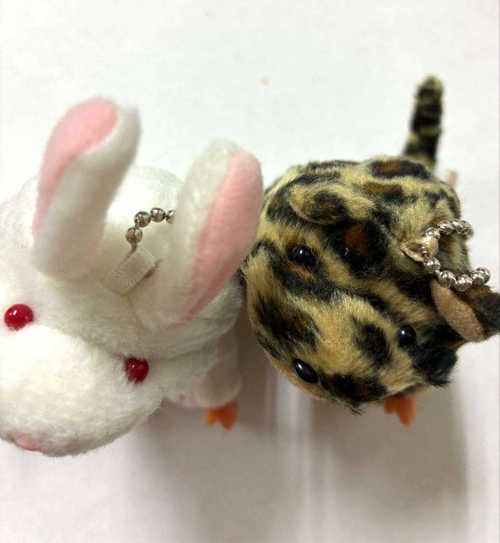 平成レトロ　セキグチ　アニマルモンチッチ　ヒョウ＆ウサギ　ぬいぐるみストラップ
