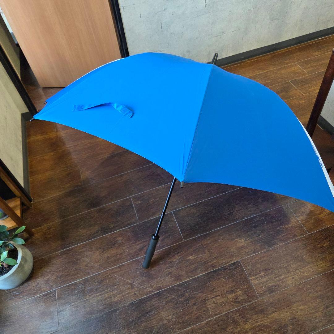 PEUGEOT　ゴルフ傘　プジョー　ブランドロゴ　青　白　美品