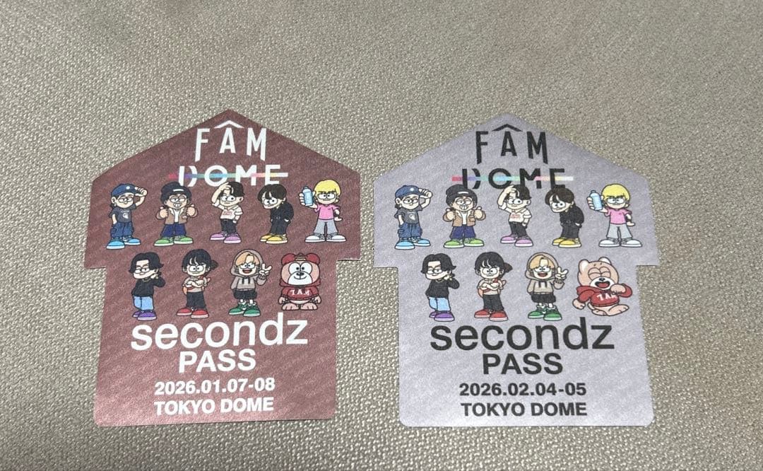 timelesz 会場限定 ツアーパス風　布ステッカー　東京１月&２月