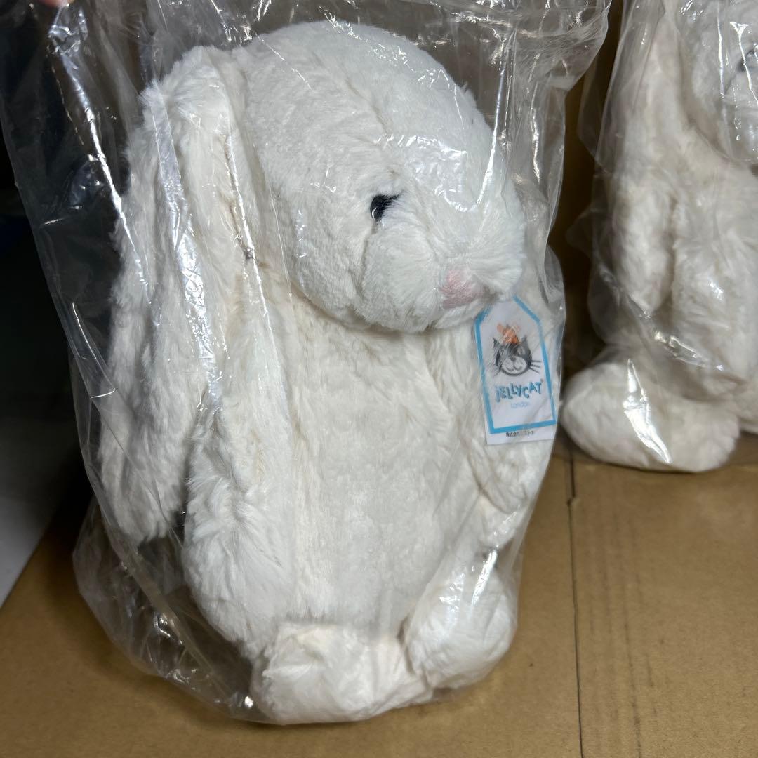 Jel.ycarジェリーキャット..みウサギ座高20cm クリームx2