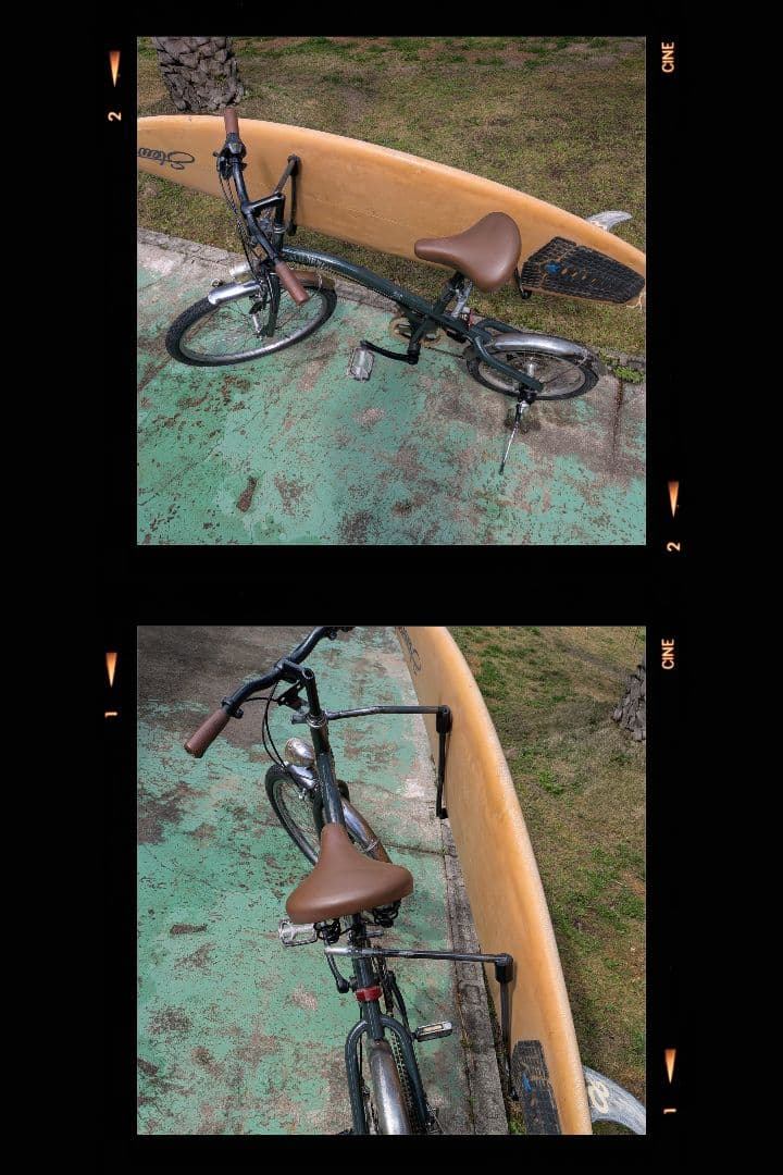 サーフボートキャリア付き 中古 24/16インチ おしゃれな自転車 6段ギア