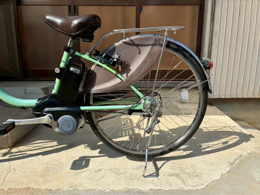 電動自転車　№8773 パナソニック ビビDX 26インチ グリーン