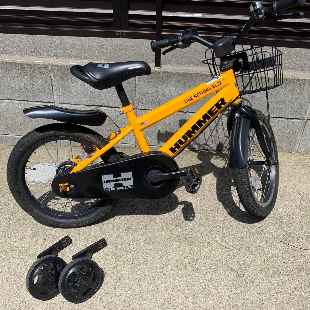 HUMMER 子供用自転車 16インチ 前カゴ付き