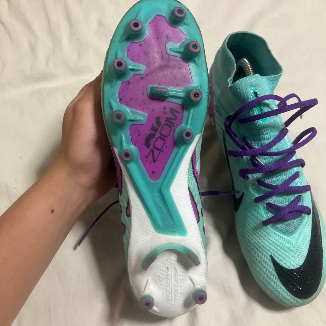 Nike Zoom サッカーシューズ アクア/パープル