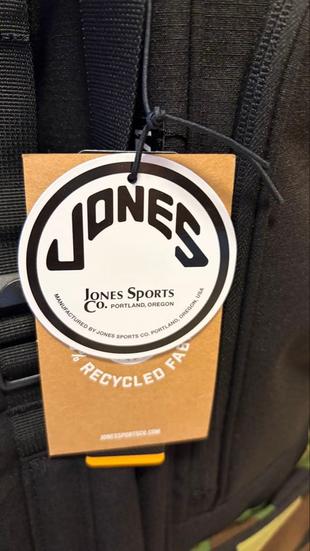 JONES ゴルフキャディバッグ ブラック/迷彩　ロゴ刺繍付