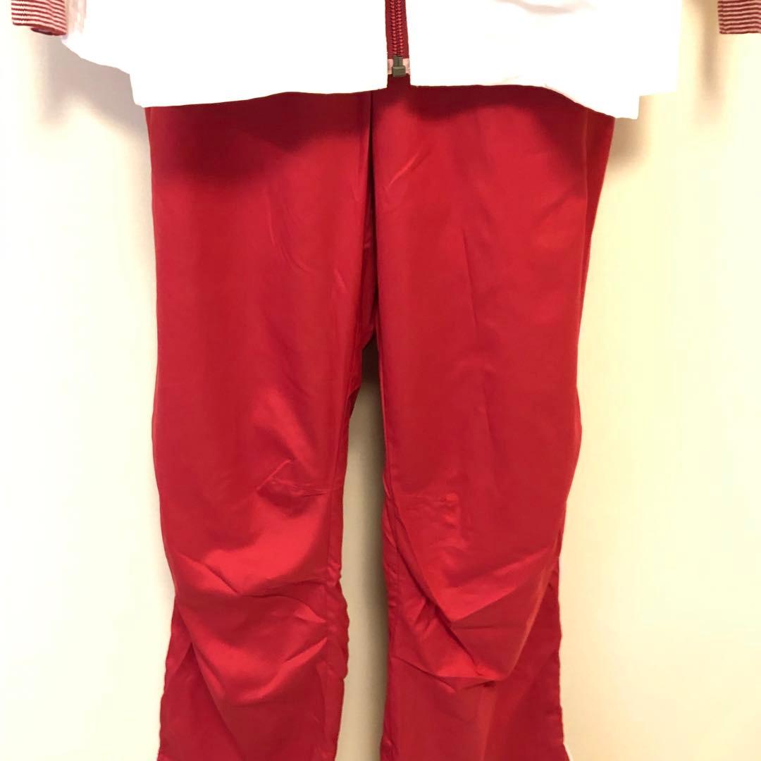 美品 ルコックスポルティフ ジャケットセットアップ ホワイト/レッド Ｌ