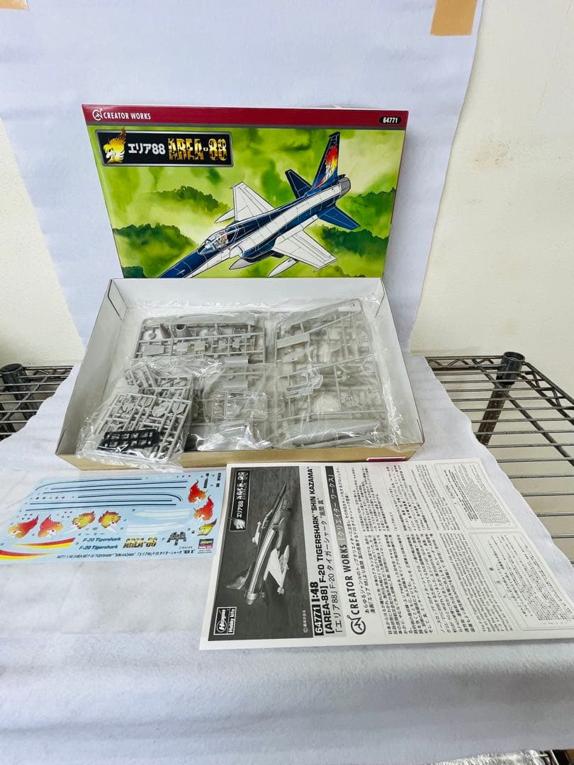 新品未使用未開封1/48 ハセガワエリア88 F-20タイガーシャーク風間 真