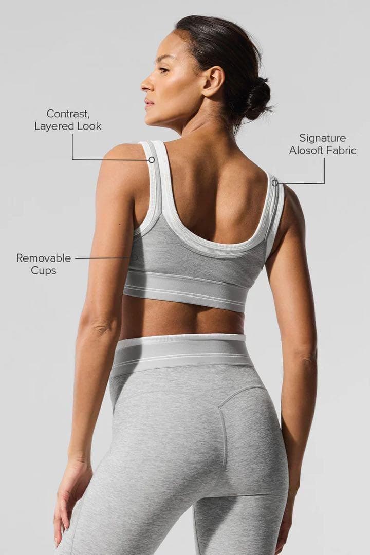 Alo Yoga ブラトップ グレー 海外XSサイズ