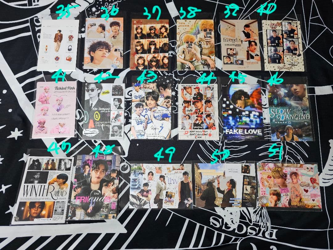 ポストカード テヒョン BTS 韓国製作者様 グッズ