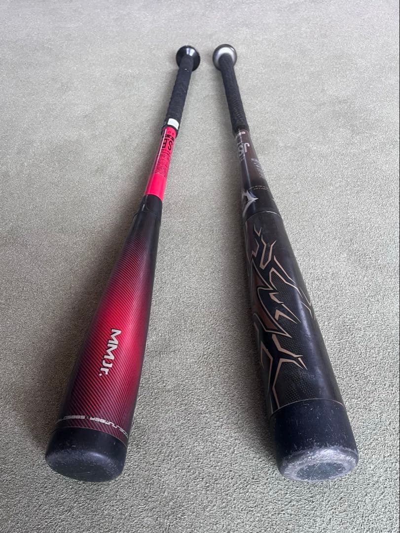 SSK MM Jr. 80&ミズノ ギガキング80 少年軟式バット2本セット