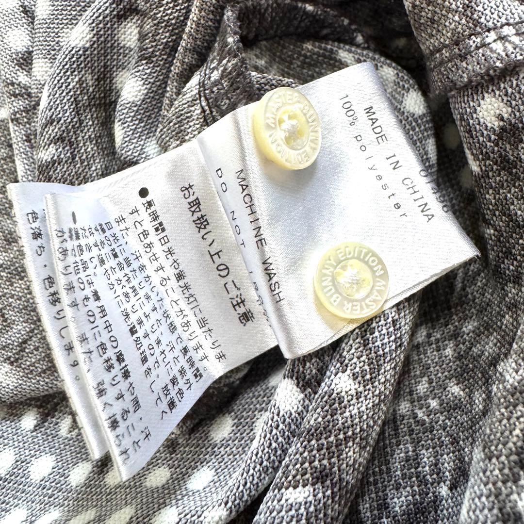 【新品同様】マスターバニーエディション　花柄　ロゴ　刺繍　半袖　ポロシャツ　XL