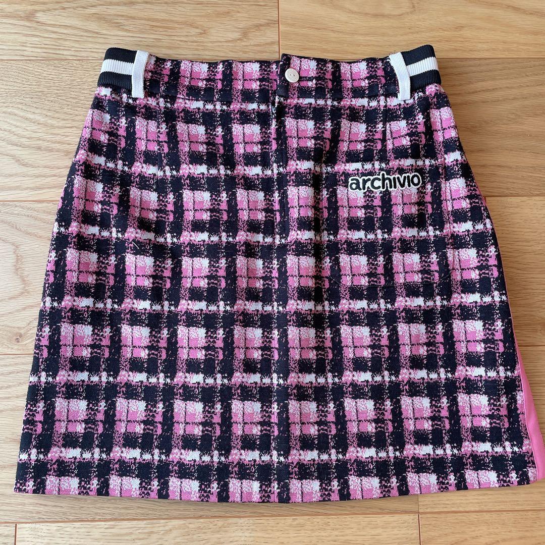 【美品】archivio アルチビオ スカート 38 ピンクチェック