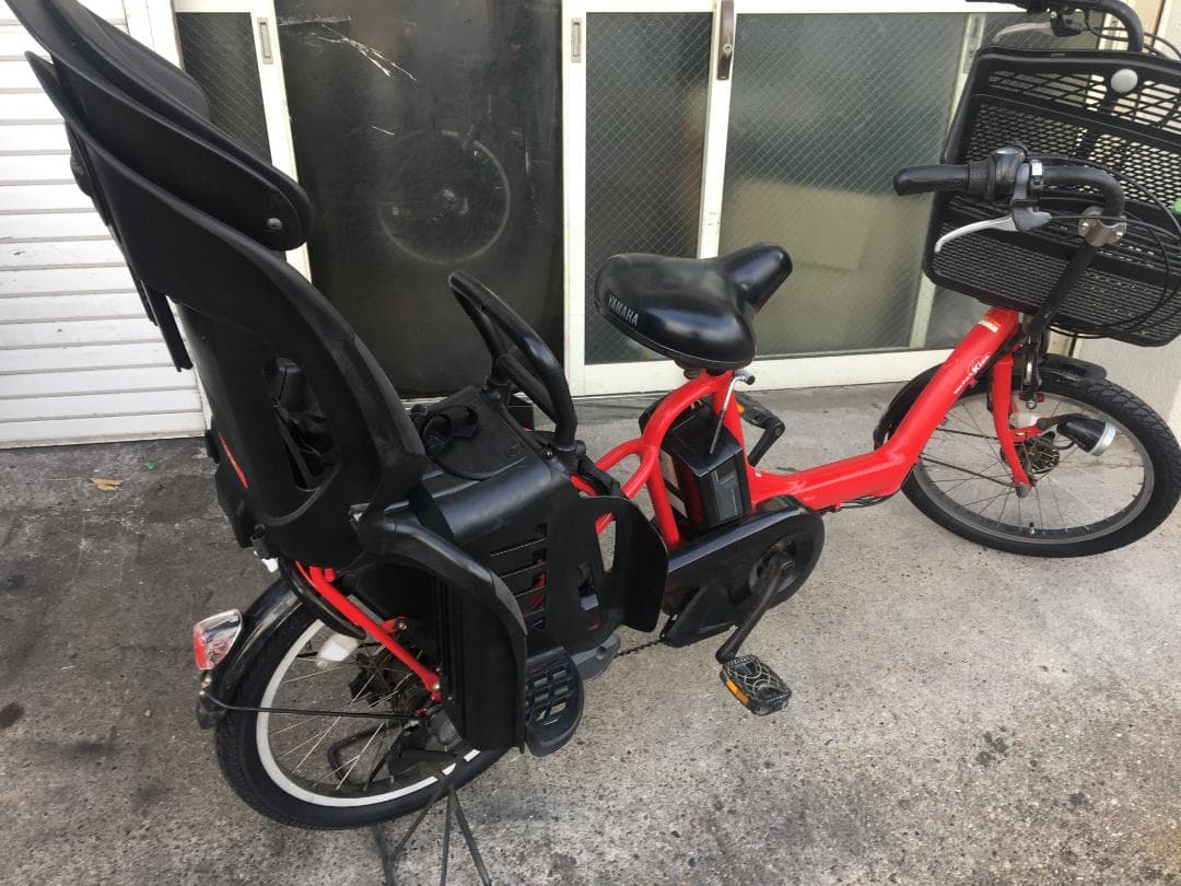 地域限定送料無料　キッスミニ　子供乗せ　15,4AH　赤　神戸市　電動自転車