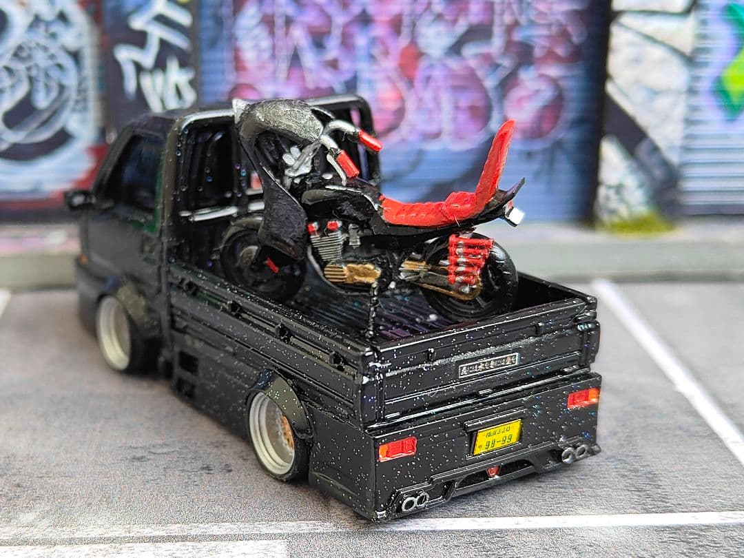 トミカ改造 スバル サンバー フルエアロ プレミアム☆深リム ☆ホットウィール