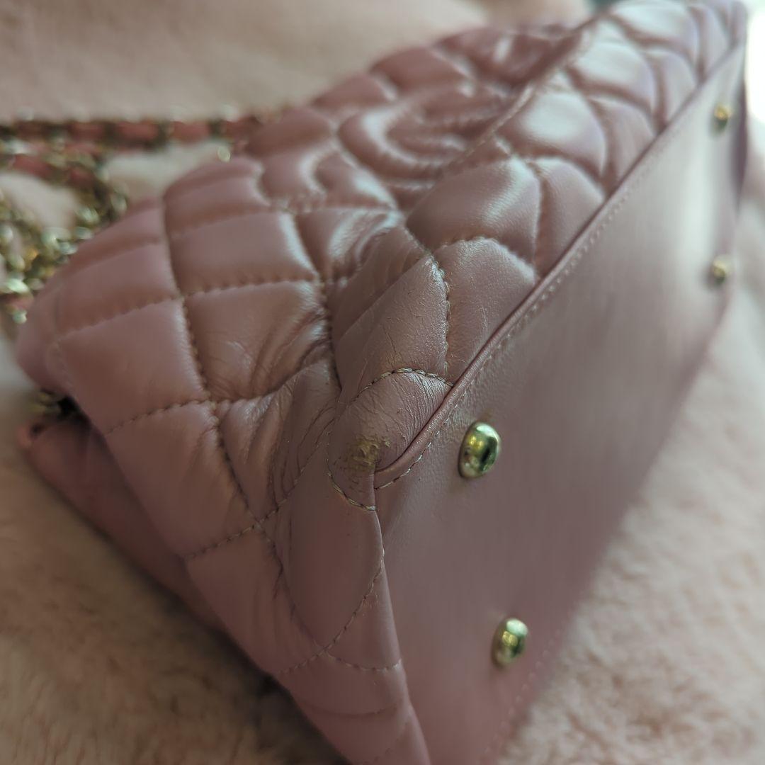 CHaNEL ピンク キルティング チェーンショルダー