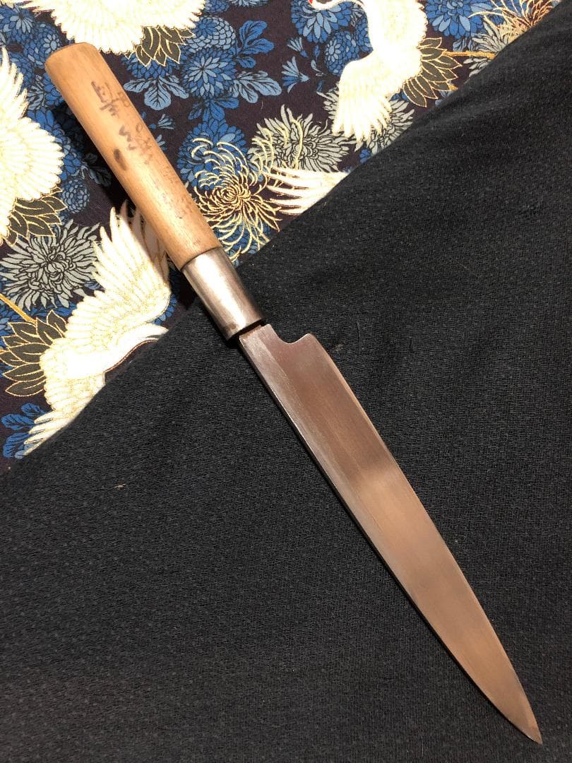 【研ぎ済み】青鋼・手打ち　堺秀晴　柳刃包丁　刺身包丁　和包丁　ナイフ　料理　釣り