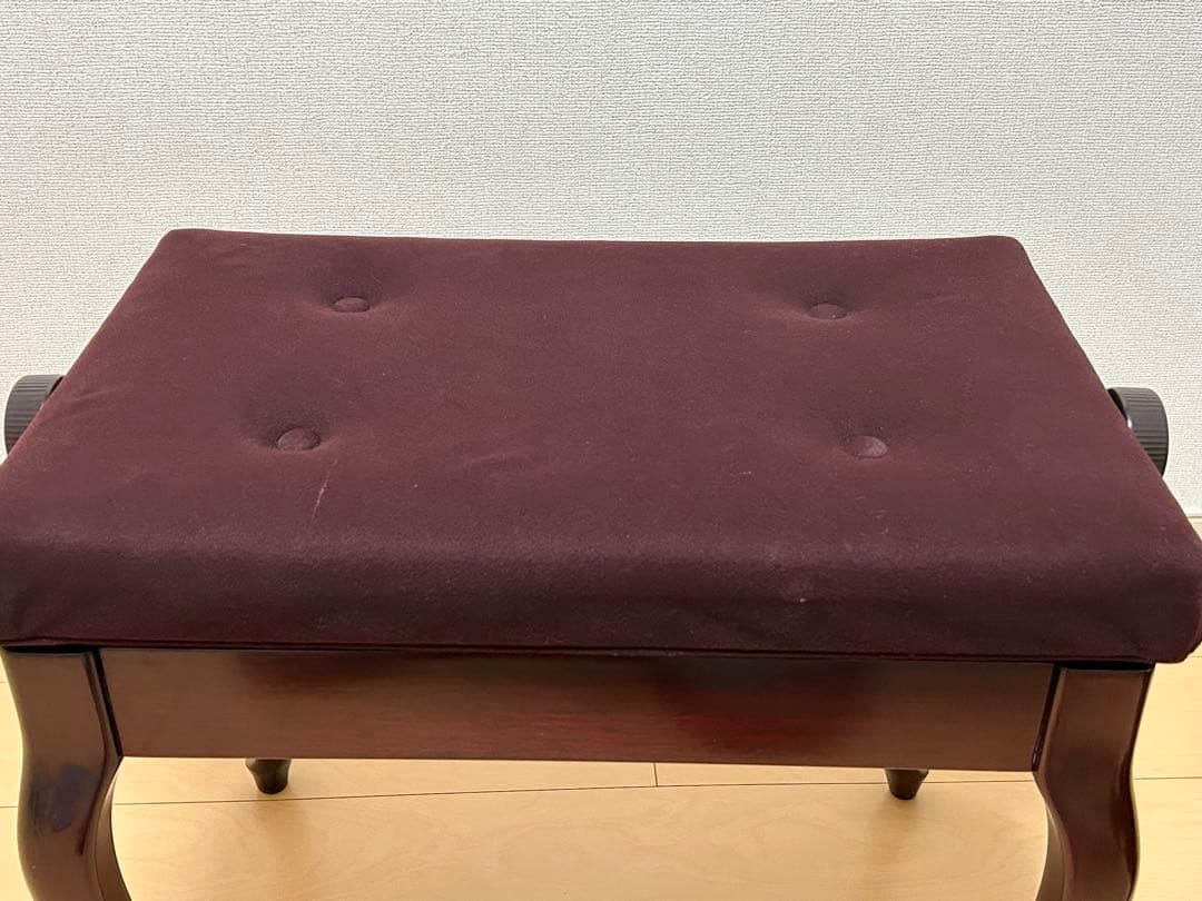 ピアノ椅子　マホガニー　ワインレッド　猫脚　アップライトピアノ　グランドピアノ