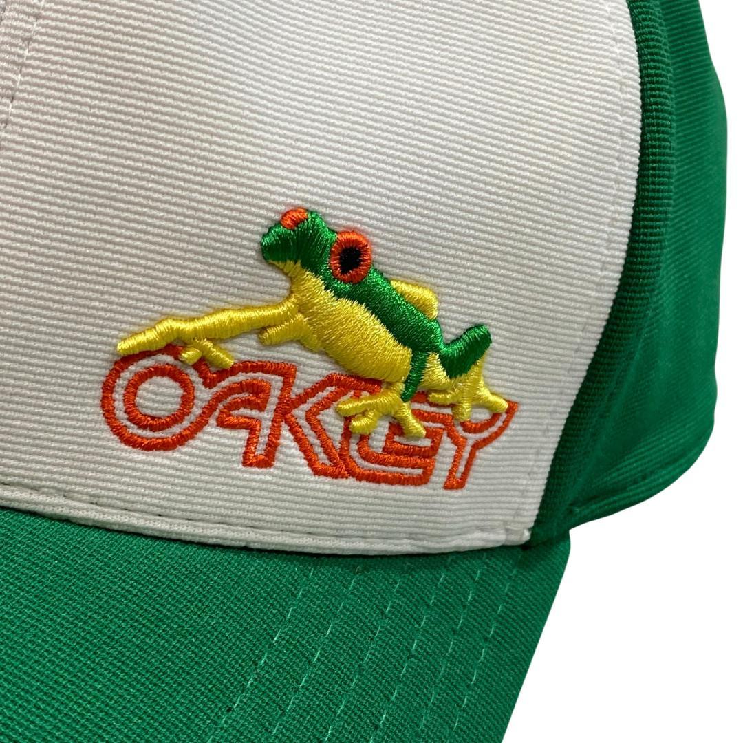 オークリー OAKLEY 刺繍 キャップ グリーン L/XL ゴルフ カエル