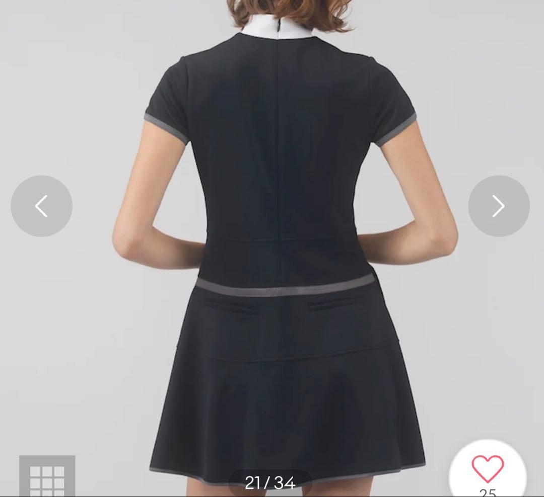 【美品】ランバンスポール Vネックレイヤード調ワンピース Mサイズ