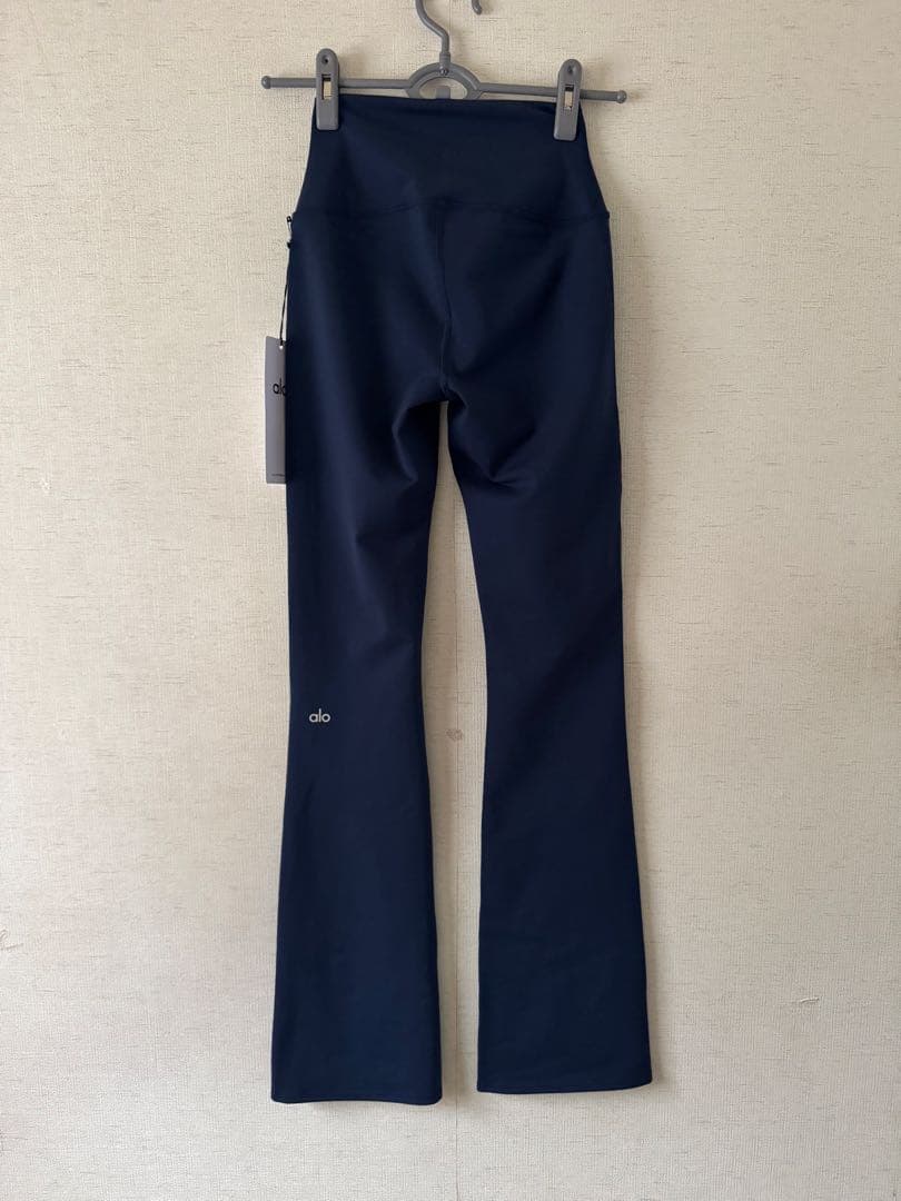 Alo yoga ハイウエスト フレアレギンス ネイビー XXS 新品