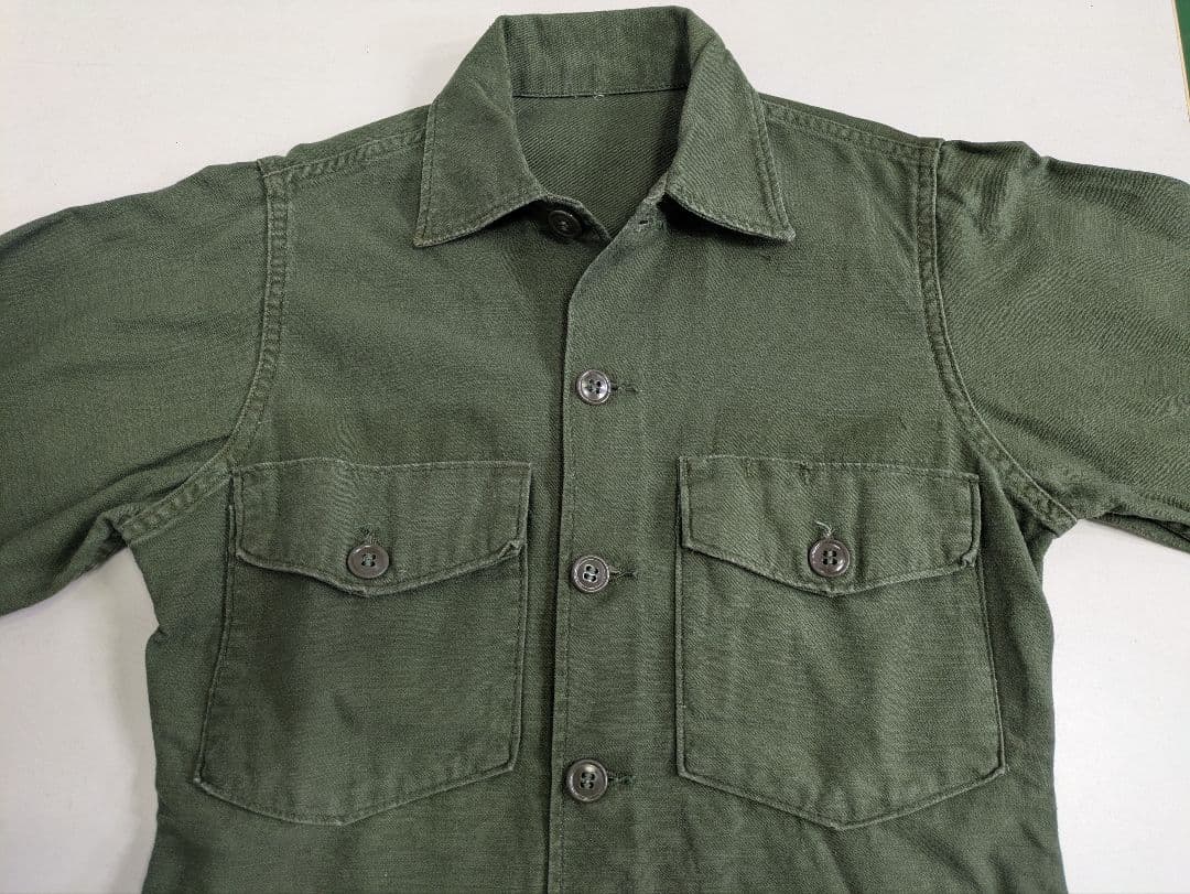 60's 米軍実物 OG 107 ユーティリティシャツ 中古 ナム戦