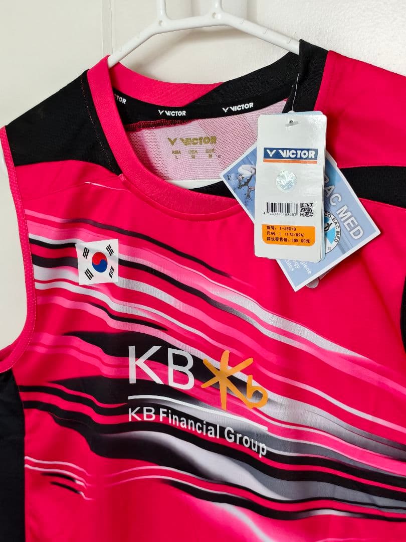 VICTOR韓国代表徐承宰選手着用モデル バドミントンシャツ トナミ実業団NTT