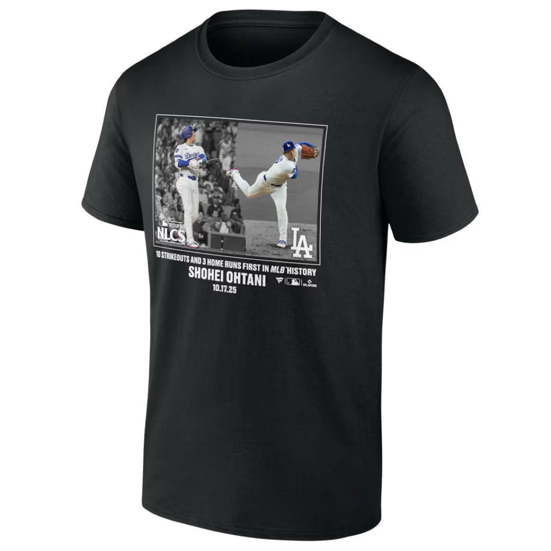 MLB ドジャース 大谷翔平 10奪三振 3ホーマー 記念Tシャツ M