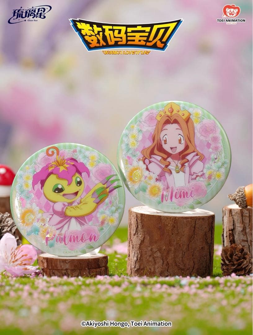 デジモン 太刀川ミミ 缶バッジ アクスタ 特典カード 3点セット 海外限定