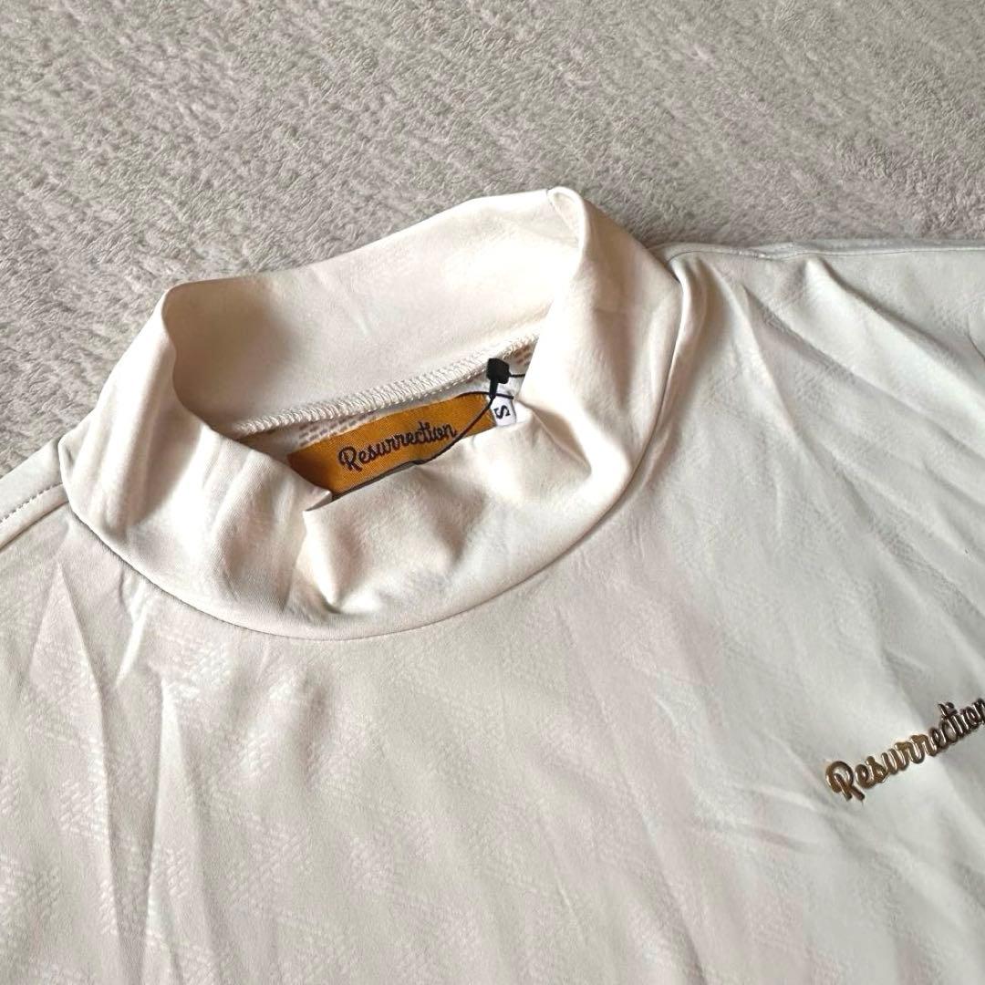 新品タグ付✨Resurrection モックネック 半袖シャツ ゴルフ S ロゴ