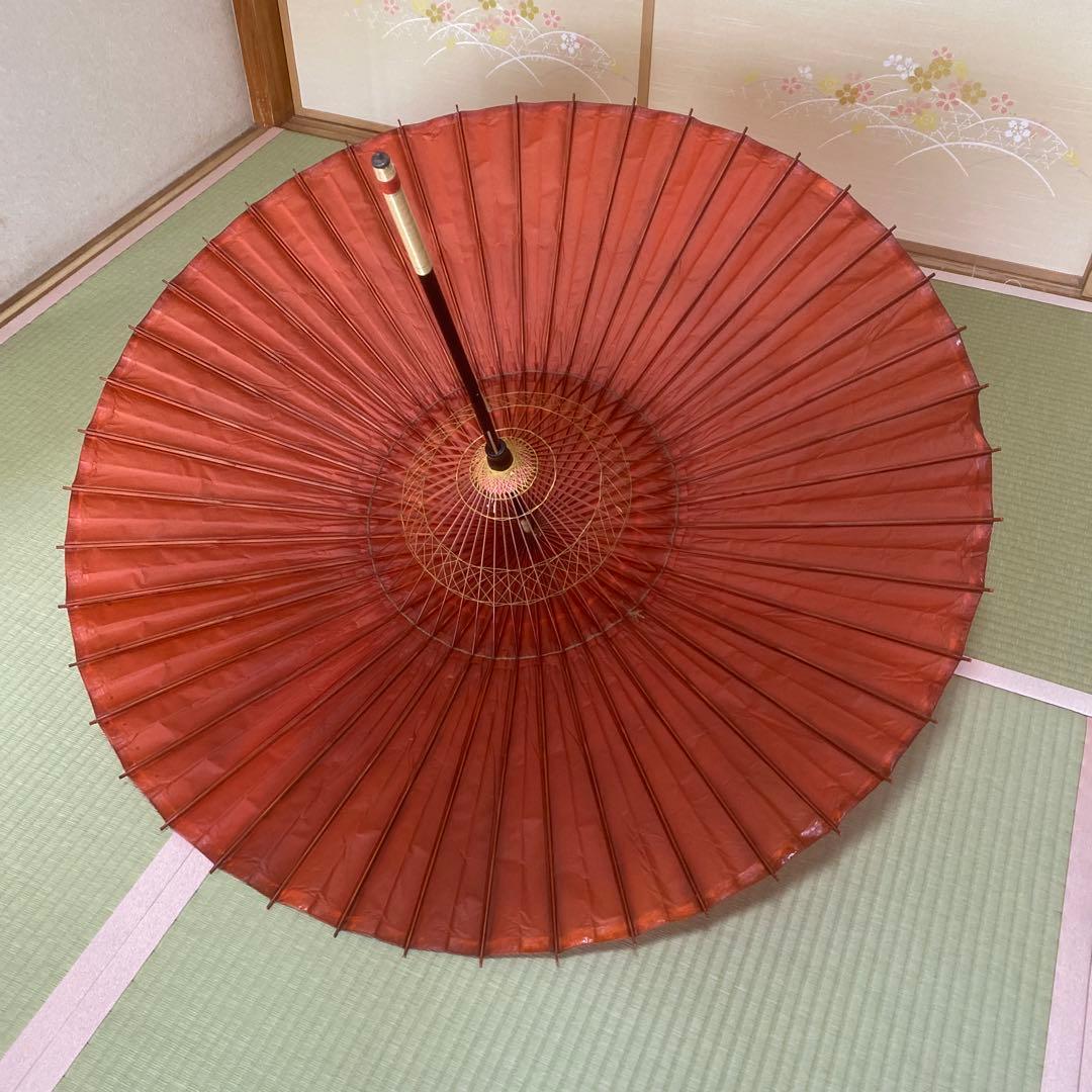 舞踊傘 赤 和傘　　直径116cm