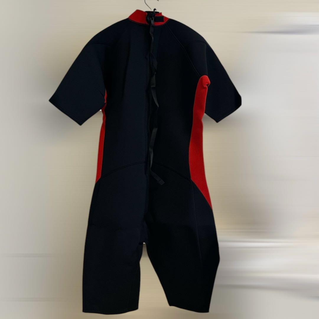 ウェットスーツ　ショート スプリング　3XL 黒×赤　半袖　FLEXEL