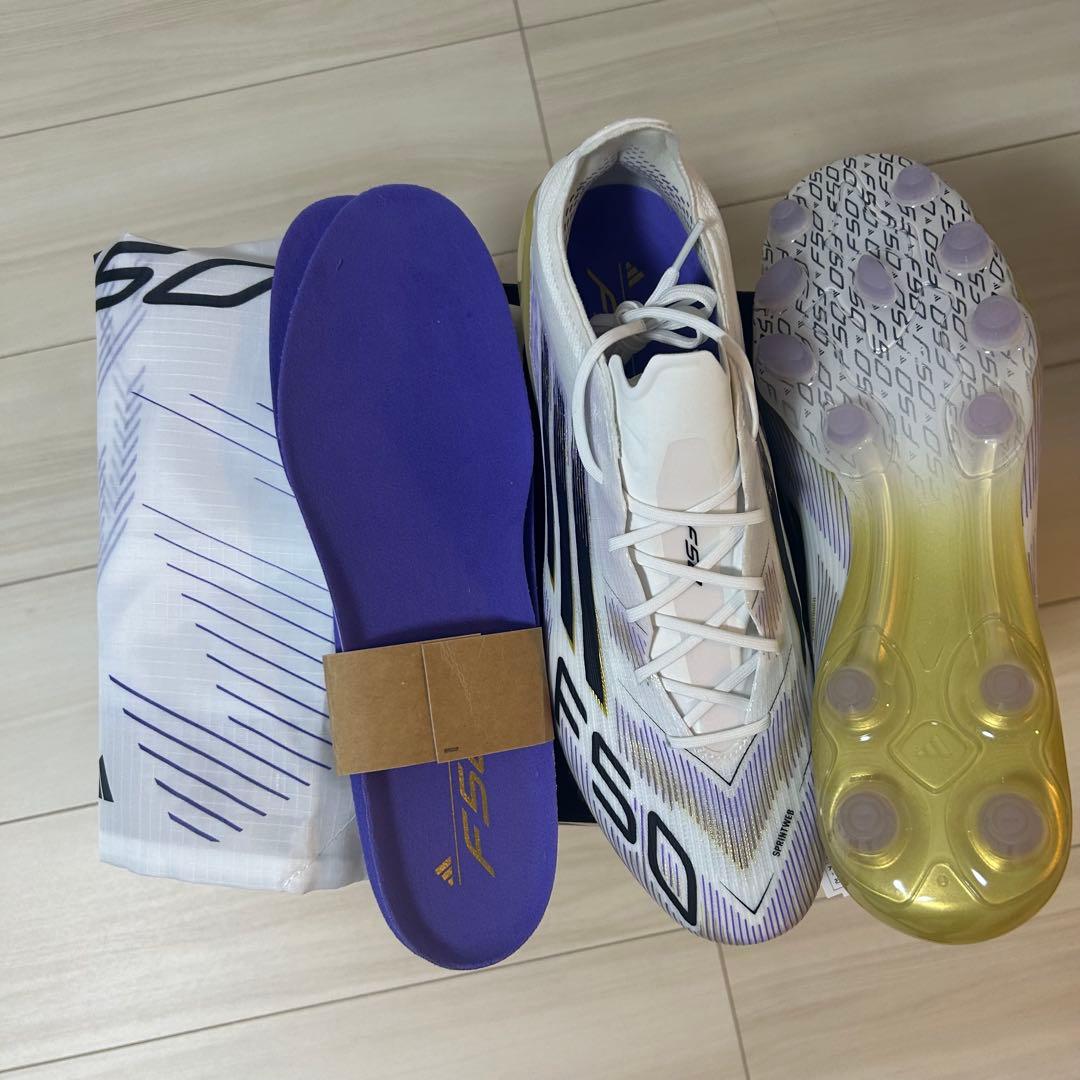 adidas F50 27.5cmホワイト/パープル/ゴールド 新品未使用