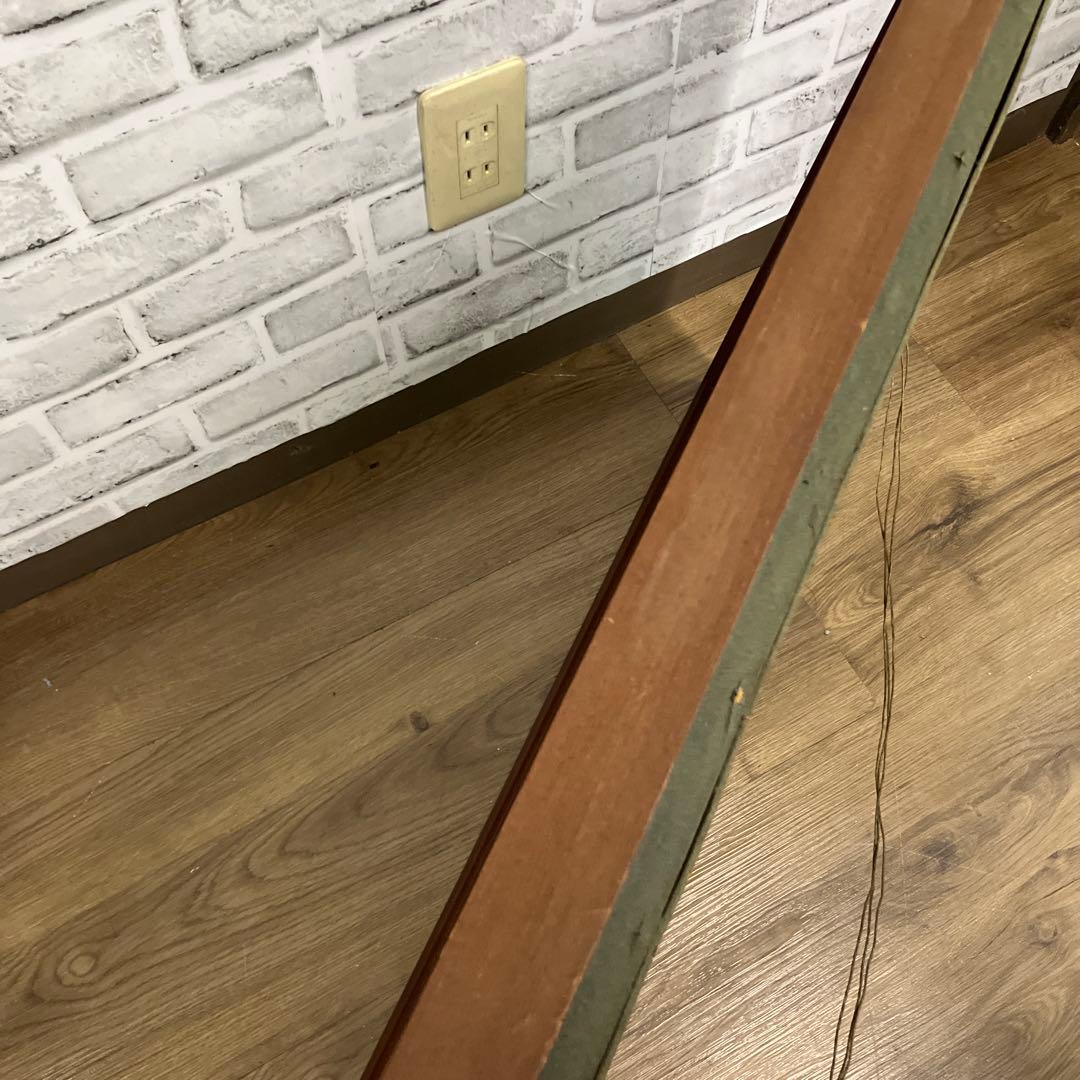 油彩画 抽象画 額装 サイン入り 作者不明 油絵 抽象画 額縁 黄袋 保管箱付き