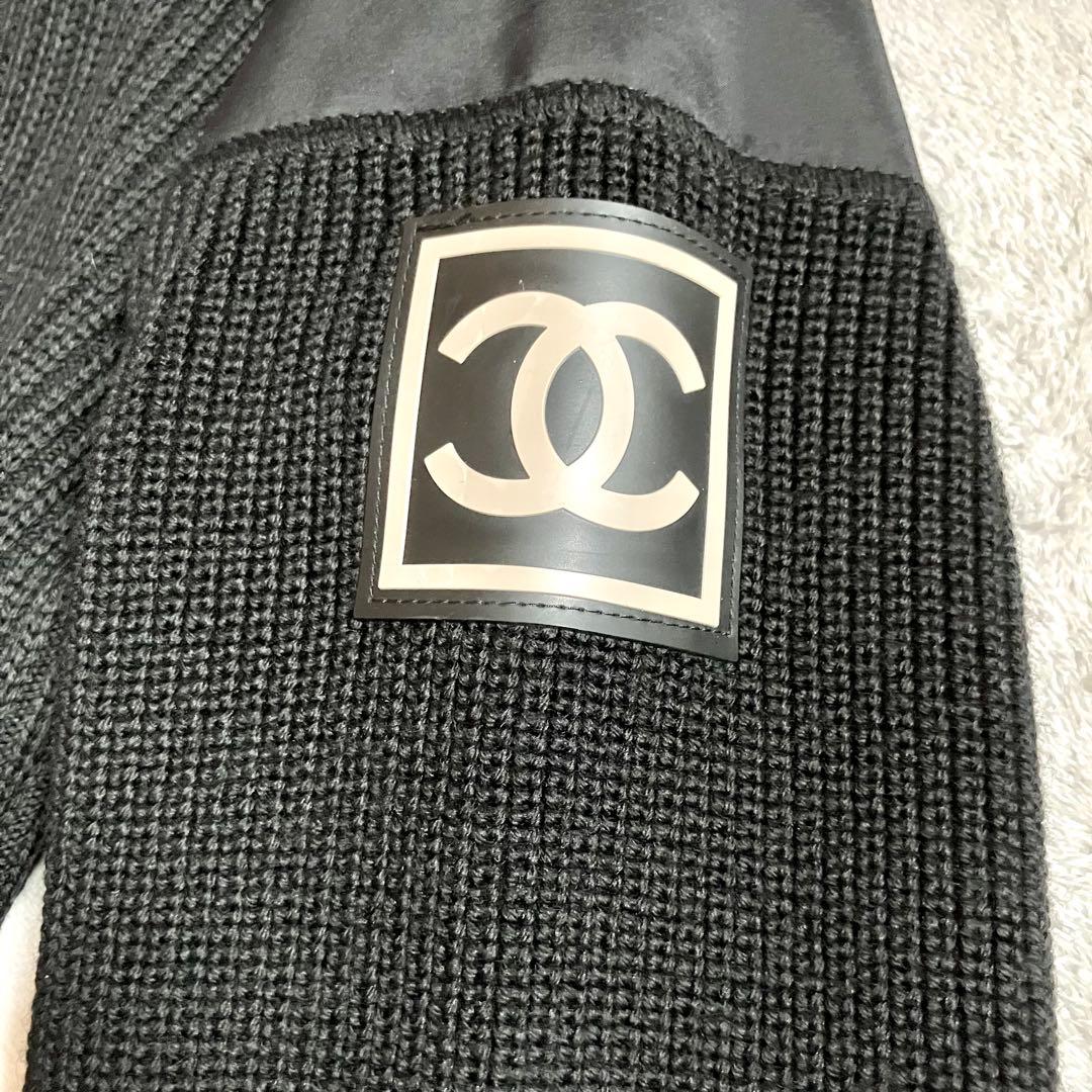 [美品]CHANEL シャネル　スポーツライン　ニットジャケット　ココマーク ￼