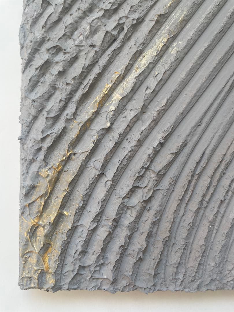 グレー×ゴールドの上品なテクスチャーアート 絵画/抽象画/現代アート/モノトーン