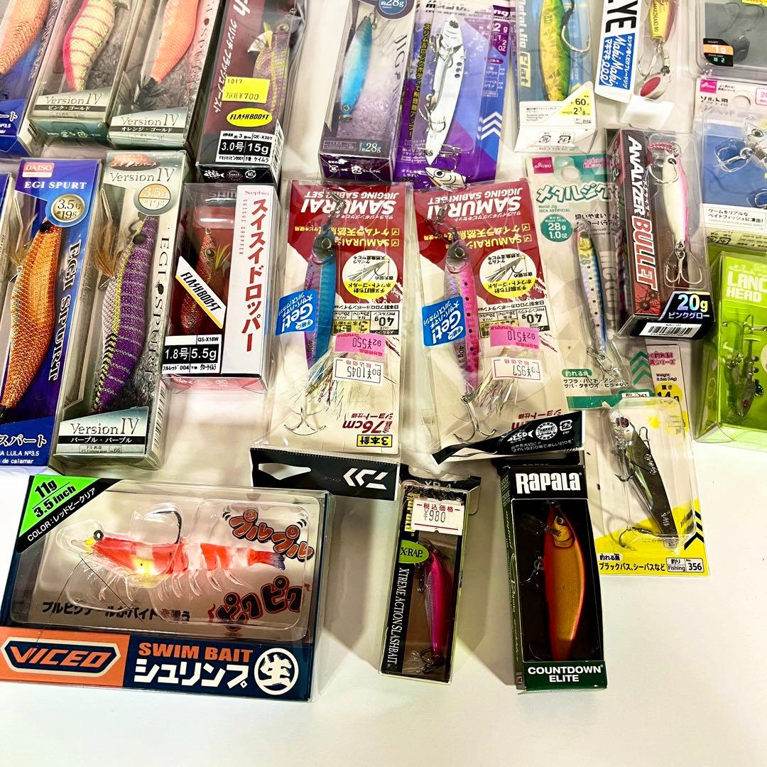 まとめ売り 釣具セット（ルアー・エギ・ジグヘッド等）新古品