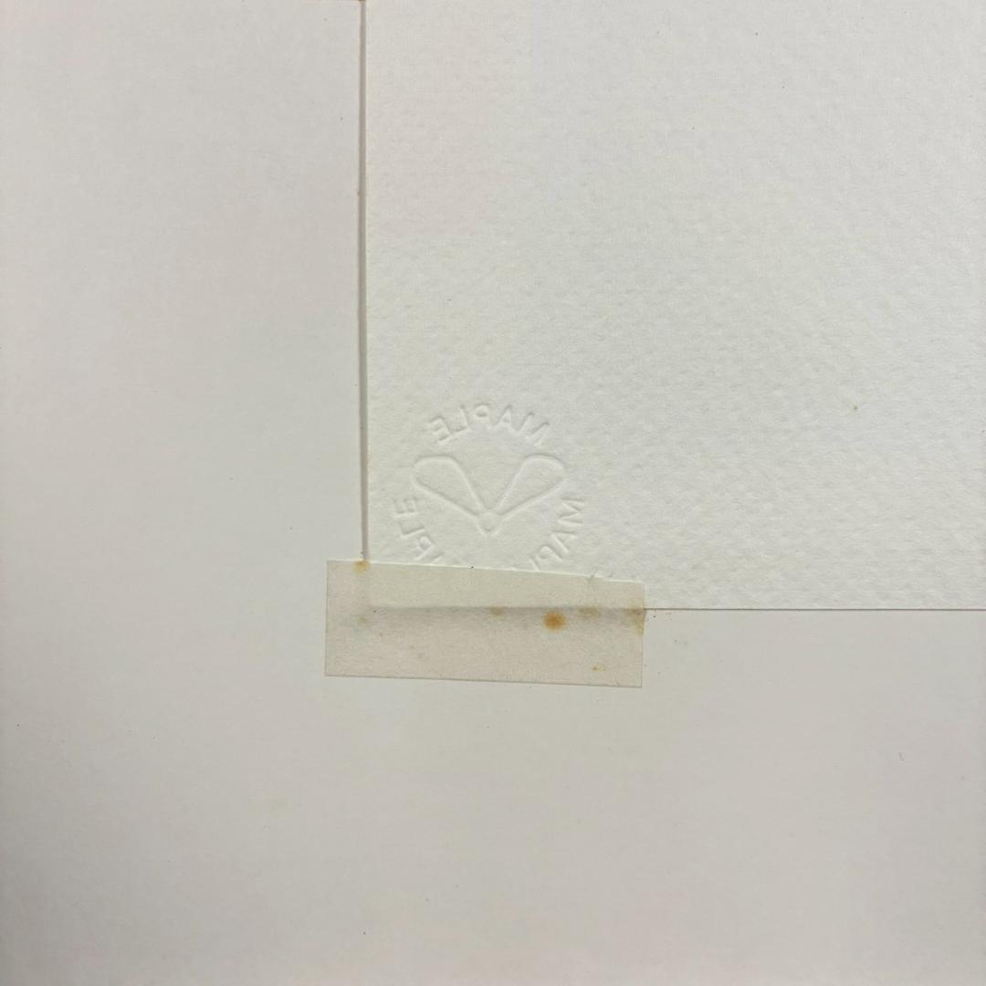 美品 渡辺美香子「夏の丘」シルクスクリーン 直筆サイン入 お洒落な額装 可愛い
