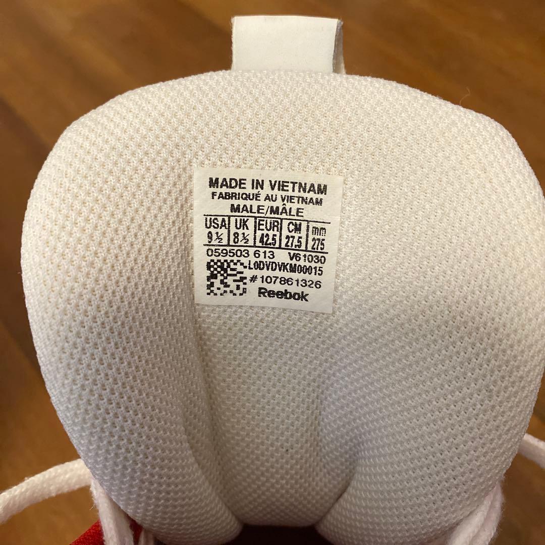 Reebok 赤白 ハイカット カミカゼ2 バスケットシューズ