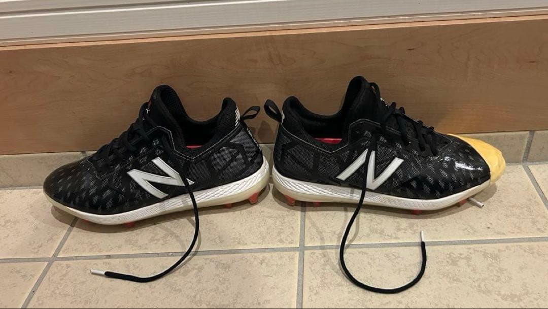 New Balance 野球スパイクシューズ ブラック 塗りP付き　27.5
