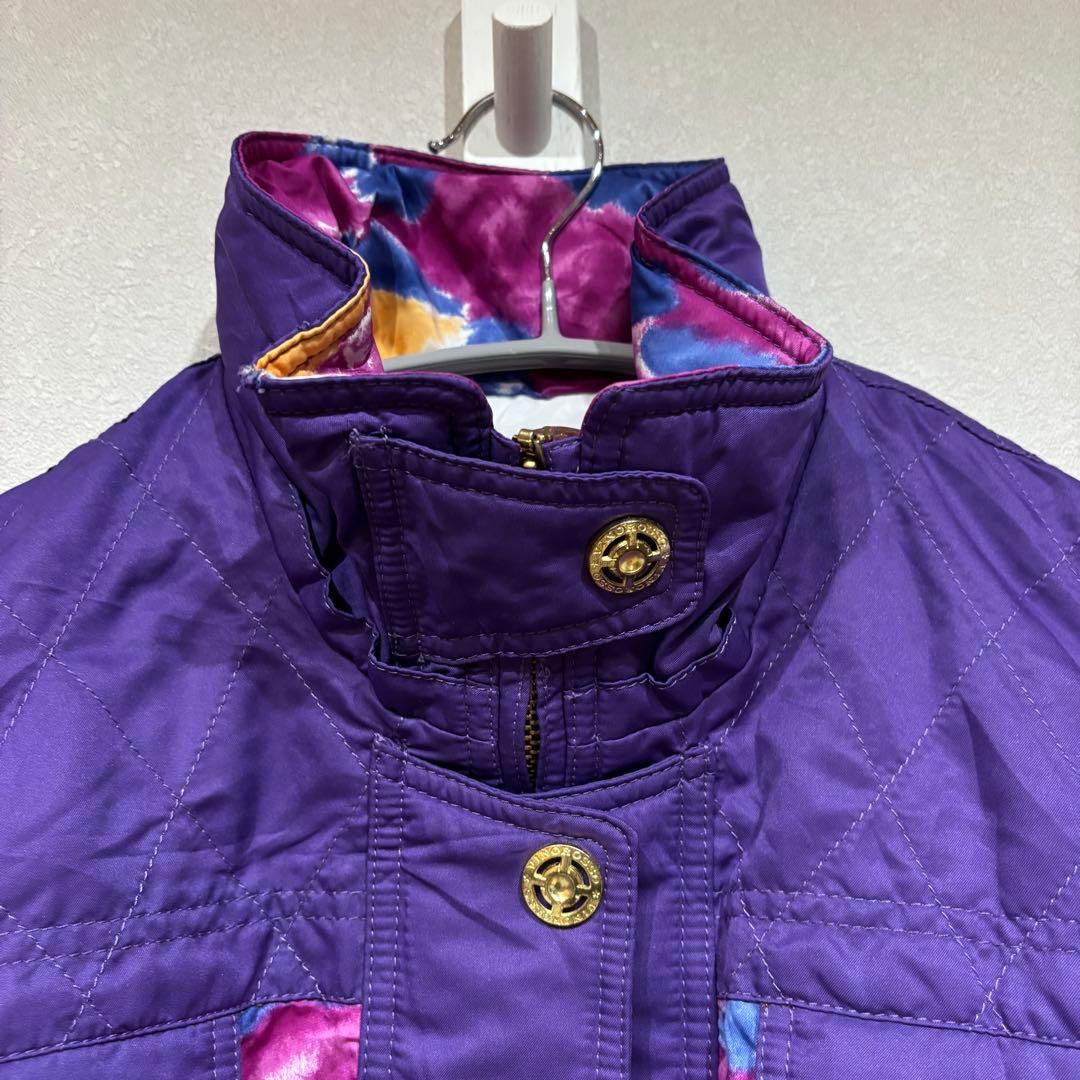 希少 90s VINOROSSO ウェア 中綿 パープル タイダイ柄 バブル