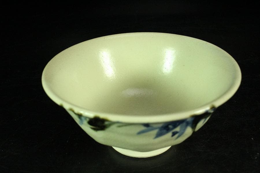 懐石器 清水六兵衛 窯 染付 蘭乃画 碗 五客 共箱 未使用(K-YC646)