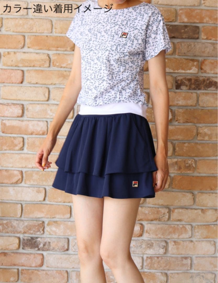 FILA♡ フィラレッド鮮やかなPAPER MOONがお洒落なトップス＆スコート