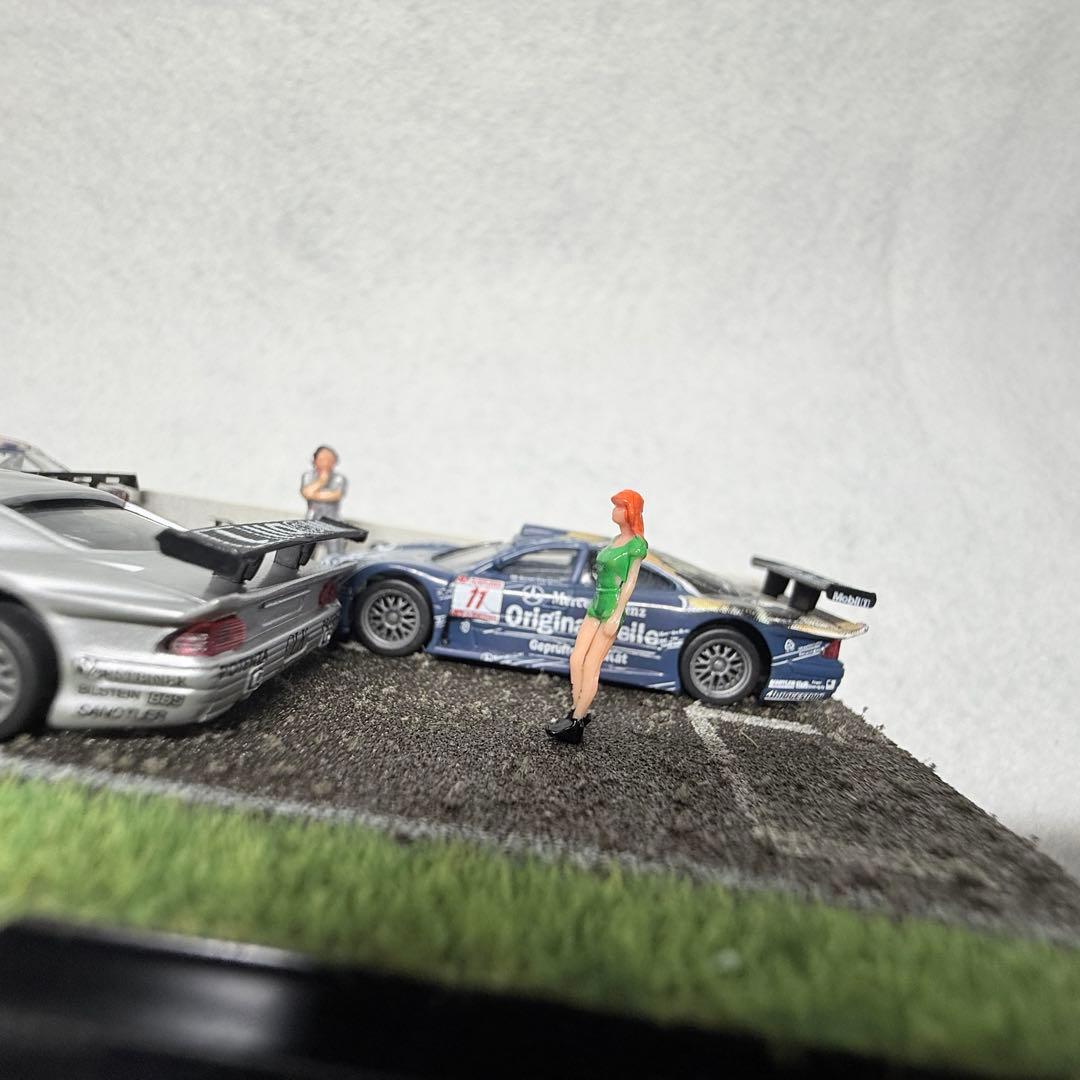 【極上の臨場感】1/87 HO サーキット カーレース ジオラマ メルセデス