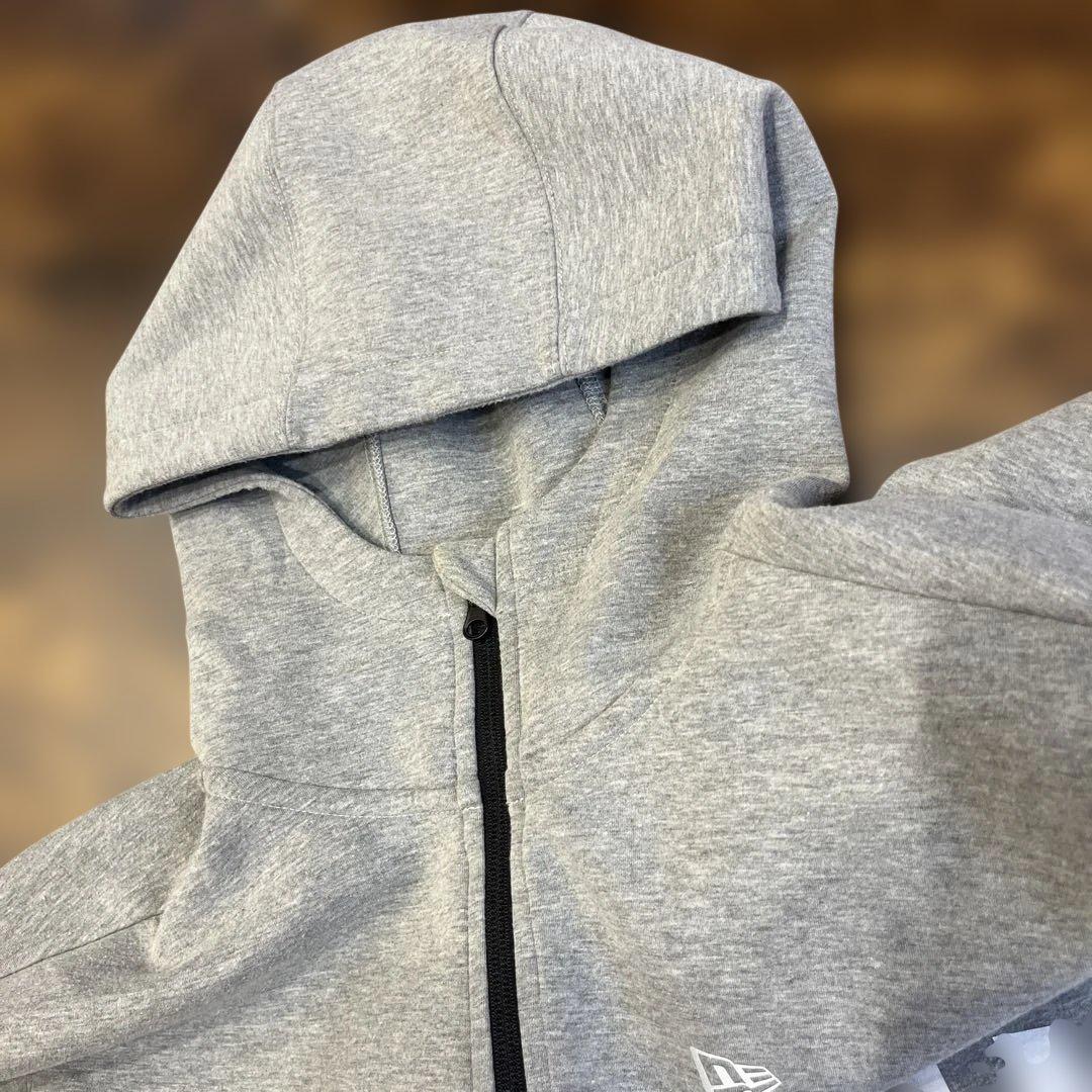 NEW ERA ニューエラゴルフ スリーブ ロゴ フルジップ パーカーグレーXL