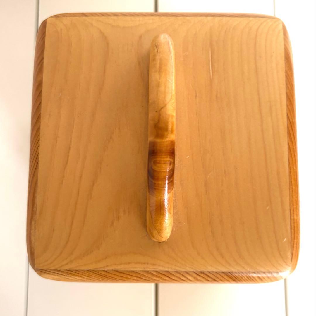 桧木製　日本製　小物入れ　収納150x150x170mm 未使用品