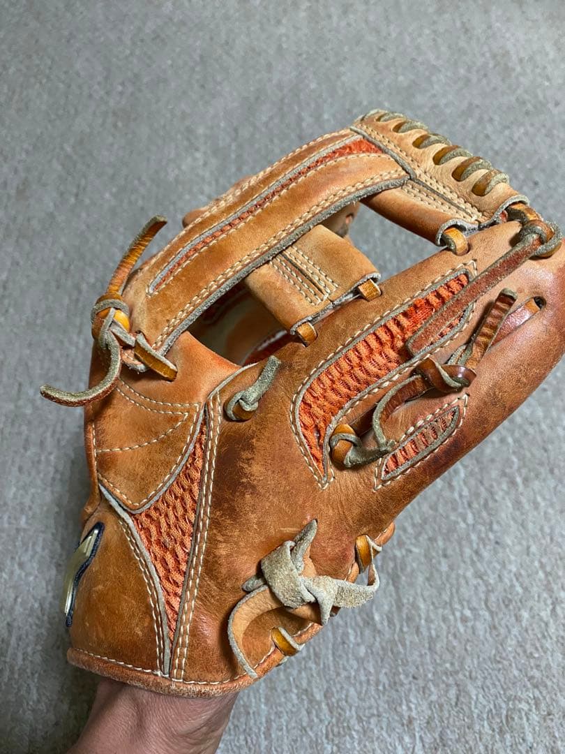 Mizuno Global Elite 軟式グローブ オレンジ 大人用
