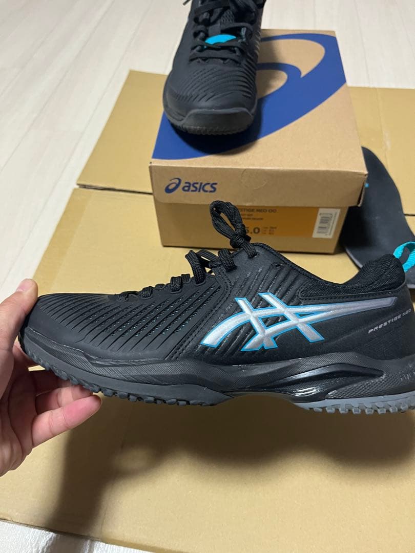 ASICS PRESTIGE NEO OC 25.0cm ブラック/ブルー