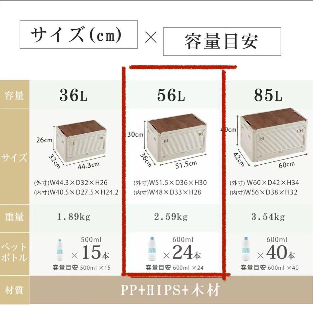 収納ボックス 折りたたみ コンテナ　収納ケース キャスター付 グレージュ 3個